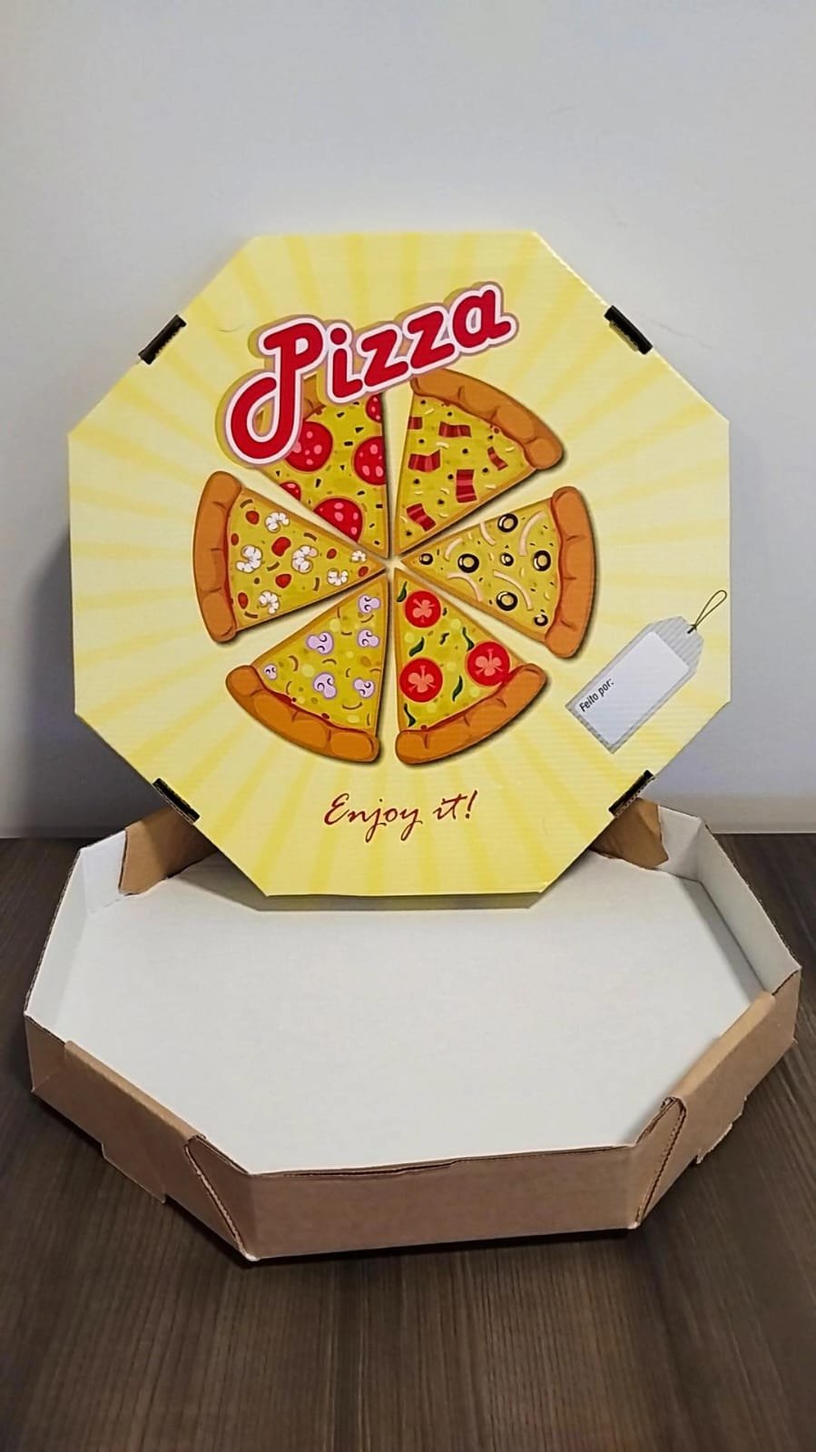 Caixa de pizza oitavada
