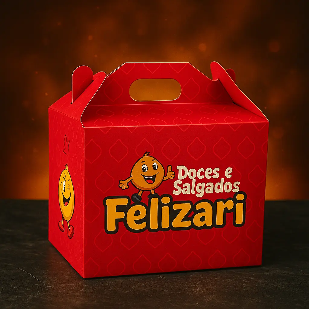 Caixa maleta para doces e salgados