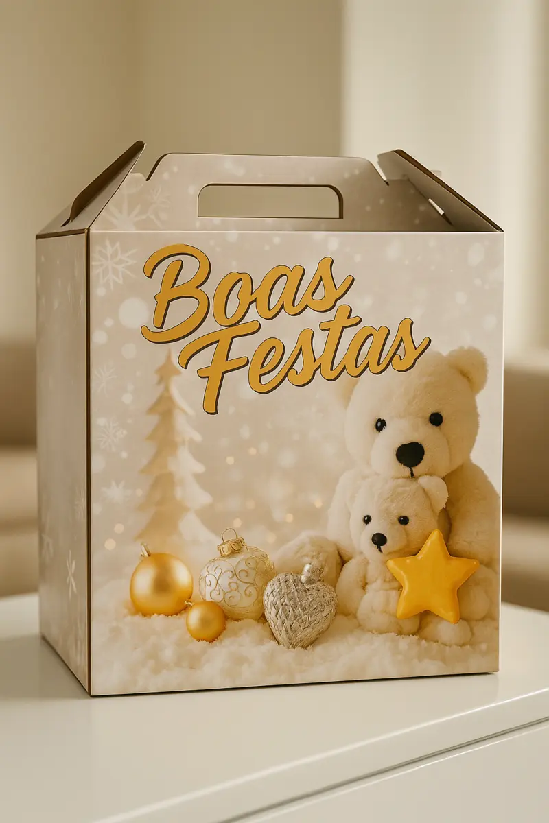 Caixa personalizada para Natal e festas de fim de ano